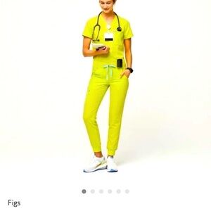 Figs Professional Neon Athletic Jogger Scrubs